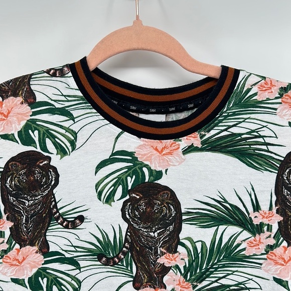 Sunrise Kingdom Tropical Green&Pink Tigger Short Sleeve Tee - Picture 6 of 11